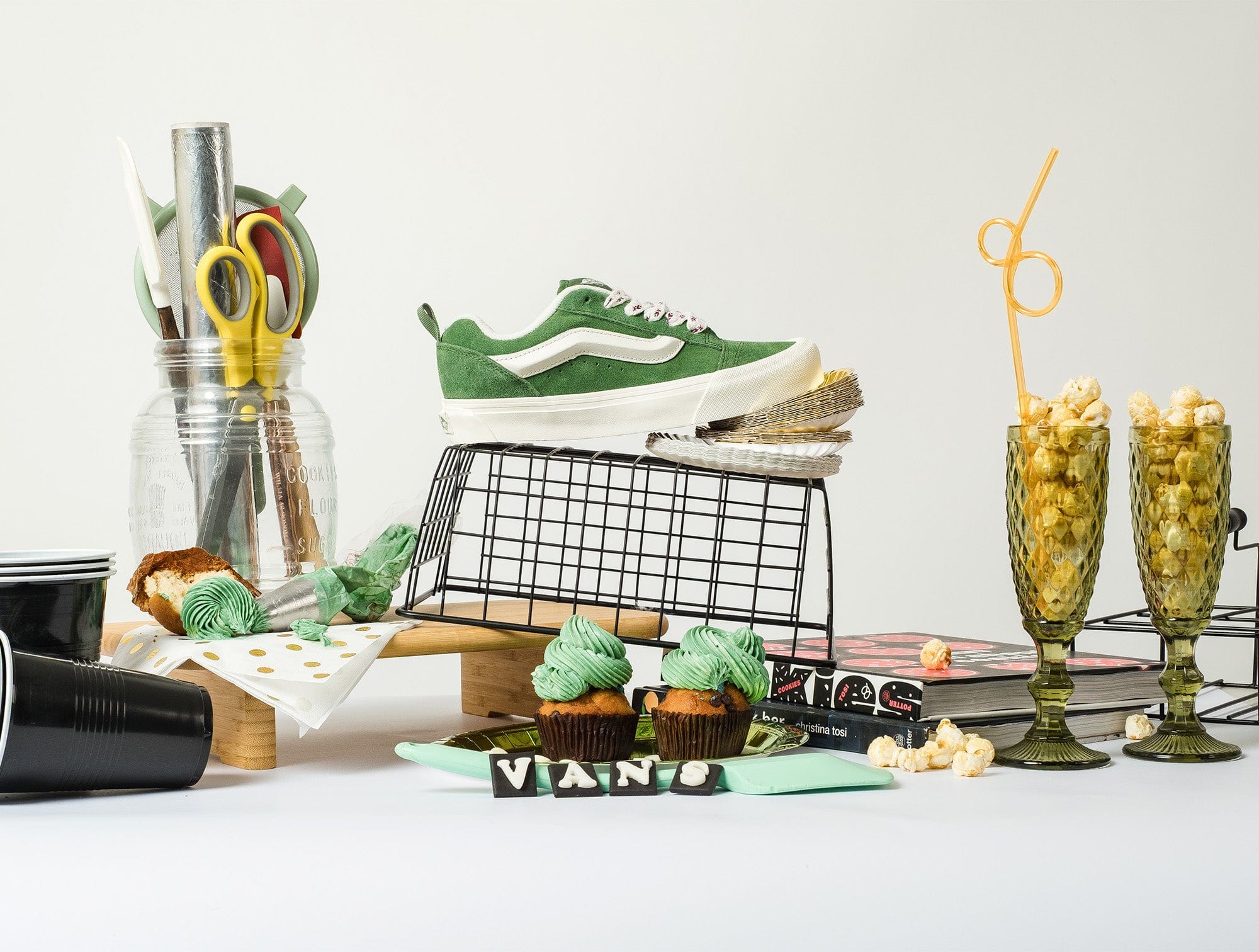 Zapatillas Vans Knu Skool Mujer Verde