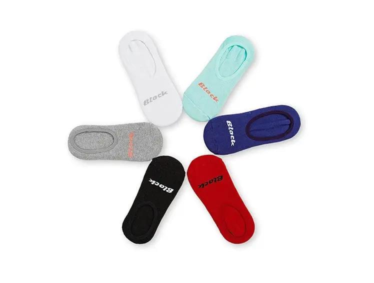 Calcetin Invisible Block No Show Unisex Gris Melange