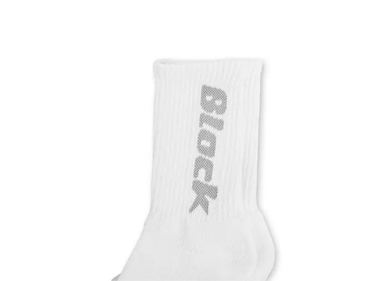 Calcetin Largo Block Unisex Blanco