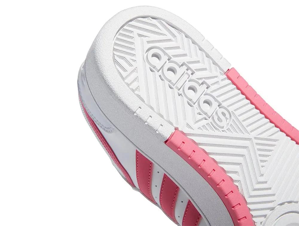 Zapatilla Adidas Hoops 3.0 Bold Cuero Mujer Blanco