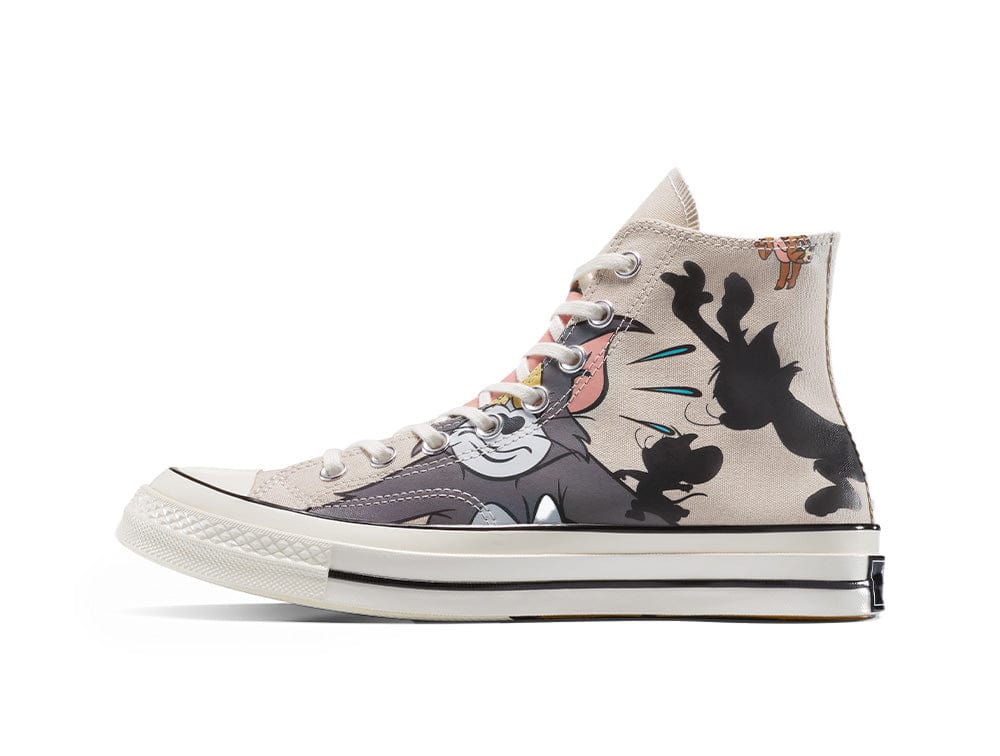 Zapatilla Converse Chuck 70 Hi Tom y Jerry Unisex Blanco