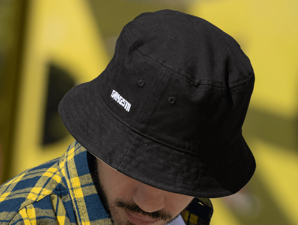 Bucket Gangsta Reversible Unisex Negro-Beige